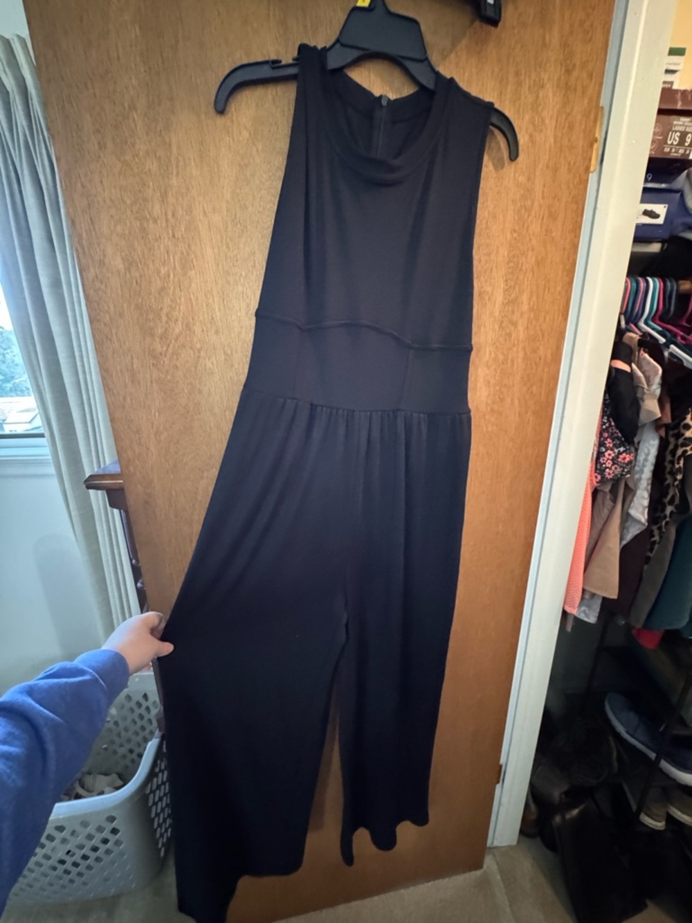 Cider Black Sleeveless Wide-Leg Jumpsuit